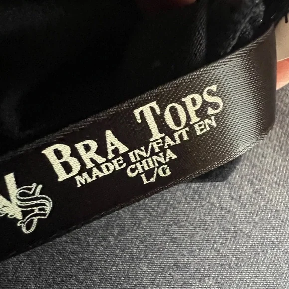 Victoria’s Secret Bra Top Black V-neck Dress with Built In Bra Size Large - Picture 9 of 11